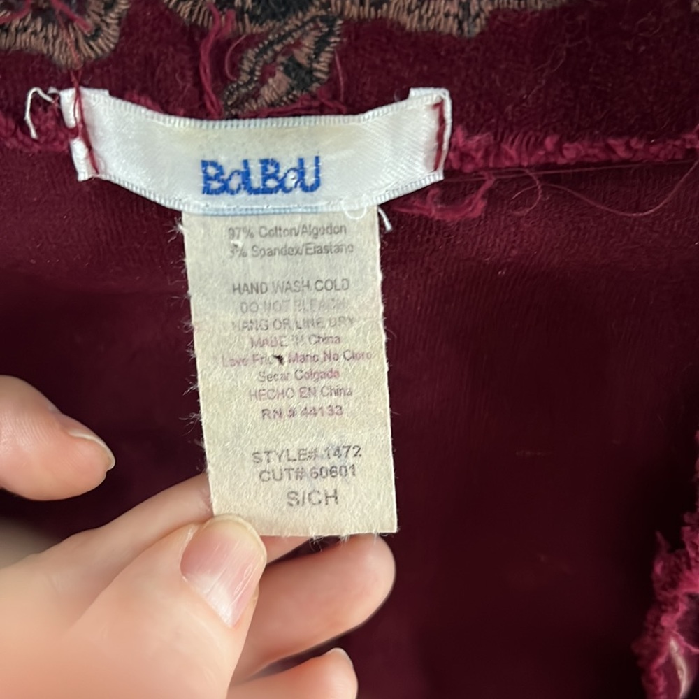 Embroidered crop blazer - Picture 2 of 3